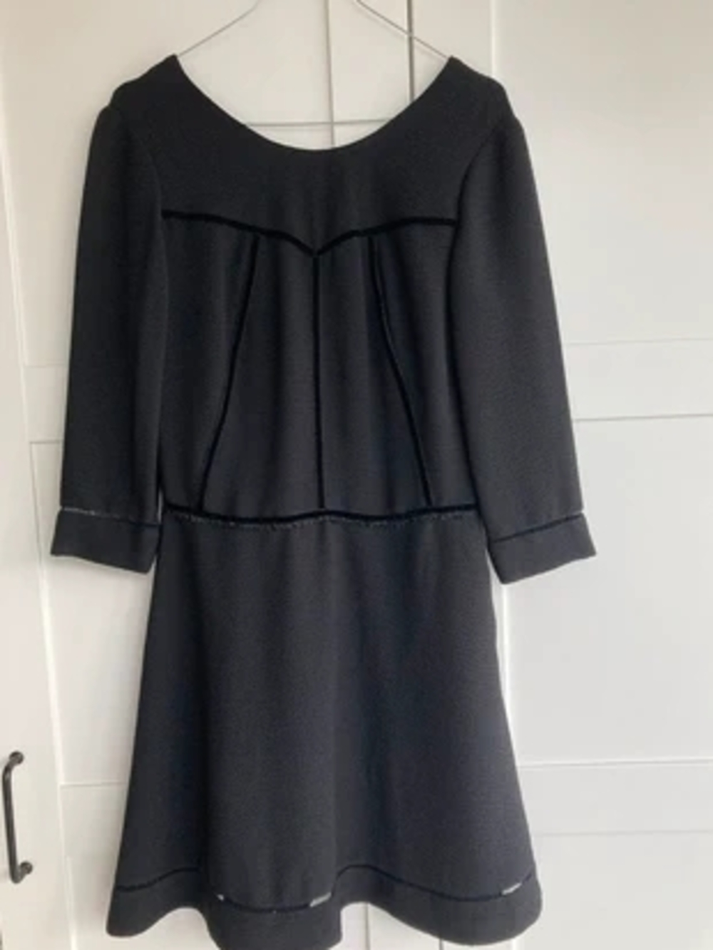 SEZANE Fit-and-Flare Dress Black